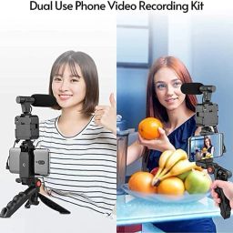 EL SMO Tripod for DSLR Camera Video Recording Vlogging Kit for Video Making Mic Monopod Kit image 4