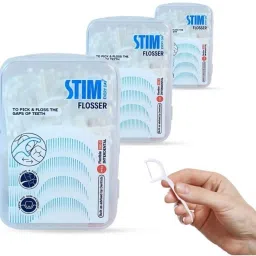 Flosser : Fixed Floss with Toothpick : Pack of 3-10
