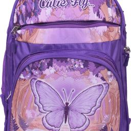 Cutie Butterfly girls School Kids Bag - (17 Inches)- purple (Multicolor, 20 L) Waterproof School Bag-image-95