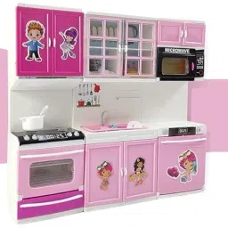 Three Compartment Luxury Kitchen Set Kids Battery Operated-color may vary-image-73