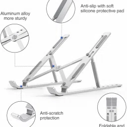 kiama 5 Aluminium Floor and Desk Stand Laptop Stand with Adjustable Height Compatible with Universal Laptops-picture-22