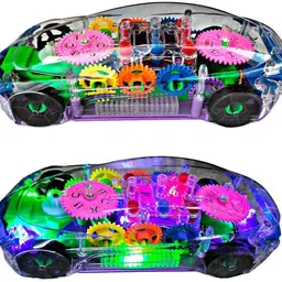 paramount gallery Transparent Musical Concept Racing Car with 3D Flashing LED Lights -A389-picture-28