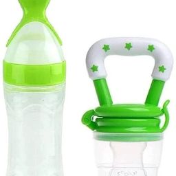 Feeding Bottle & Teether Infants Food Dispensing Spoon Fruit Feeder for Newborns - 90 ml-image-48