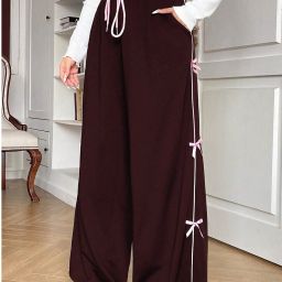 Women Relaxed Multicolor Cotton Blend Trousers-image-30