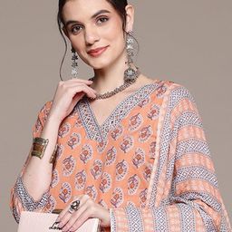 Readiprint Fashions Women Ethnic Motifs Mirror Work Kurta with Trousers & With Dupatta-image-97
