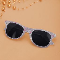 Carlton London Girls Grey Lens & White Wayfarer Sunglasses with UV Protected Lens CLSG234-9