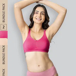 LYRA Pack Of 2 Cotton Spandax Full Coverage Secret Support Bra-picture-10