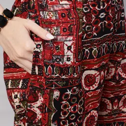 AKS Ethnic Motifs Yoke Design Regular Thread Work Kurta With Trousers & With Dupatta image 3