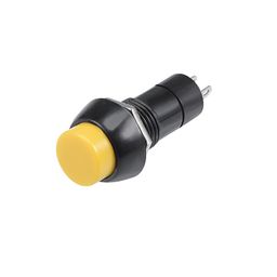 Yellow PBS-11B 12MM 2PIN Momentary Self- Reset Round Plastic Push Button Switch image 1