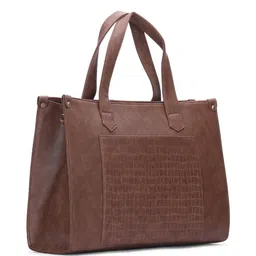 ALL ABOUT HER Textured PU Oversized Structured Tote Bag with Tasselled image 3