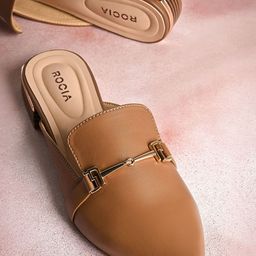 Rocia Round Toe Block Heeled Mules-13