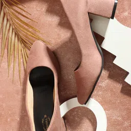 Denill Pointed Toe Block Pumps-23