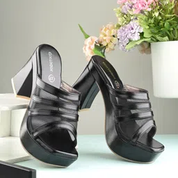 CLOG LONDON Open Toe Platform Heels-57
