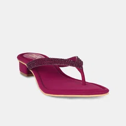 Thea Embellished Open Toe Block Heels image 3