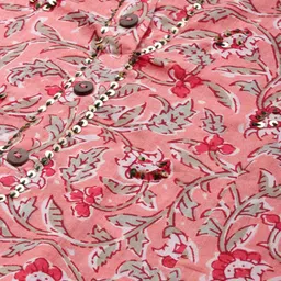 KALINI Ethnic Motifs Printed Regular Sequined Pure Cotton Kurta With Trousers & Dupatta image 2
