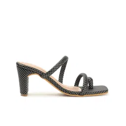 ICONICS Printed One Toe Block Heels image 5