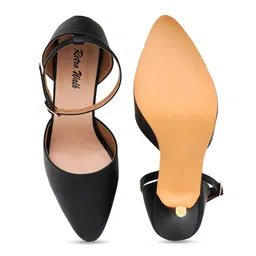 Retro Walk Pointed Toe Slim Heels With Ankle Loop image 3