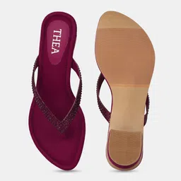 Thea Embellished Open Toe Block Heels image 4