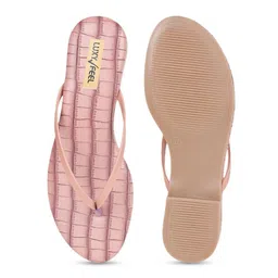 Luxyfeel Textured Open Toe Flats image 5
