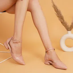 Sherrif Shoes Textured Block Heel Mules-76