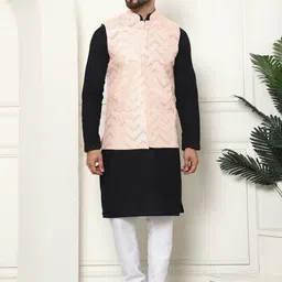 SOJANYA Men Embroidered Regular Thread Work Pure Cotton Kurta with Churidar-picture-56