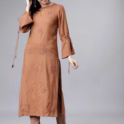 Vishudh Women Ethnic Motifs Embroidered Kurta with Palazzos-image-97