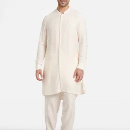Komal Kothari Embroidered Regular Thread Work Linen Kurta with Pyjamas-image-30