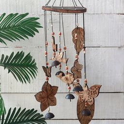 Unravel India Brown Birds Bamboo Windchimes With Copper bells-image-28