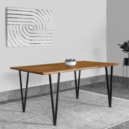 orange tree Metric Sheesham Wood 6 Seater Dining Table in Natural Finish-picture-31