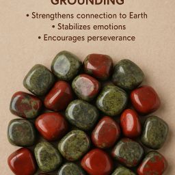 BLOOD STONE TUMBLE Polished Angular Crystal Stone-24
