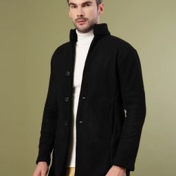 Polar Fleece Solid Coat For Men-image-36