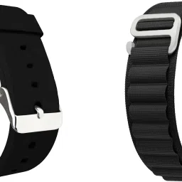 ACM Pack of 2 Watch Strap Sliding Silicone & Nylon for |Boult Dive Evo Smartwatch 1609621 mm Silicone Watch Strap-image-3