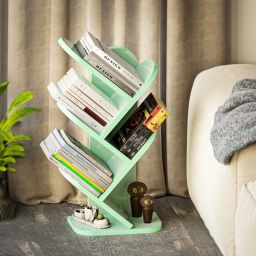 4 Tier Book Shelf Free Standing Open Book Stand Use Home Office Space Saving Engineered Wood Open Book Shelf-24