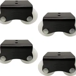 Four Wheel Caster White FIX Pack of 4 Caster Wheels , For Table Trolley Bed Etc Swivel Furniture Caster-10