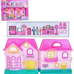 Doll House Play Set Multicolor doll house for girls (large)-38