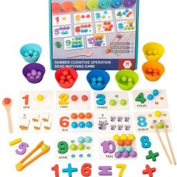 Number cognitive operation bead matching game Educational, Toddler Sports toys-image-53