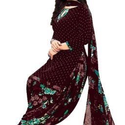 Unstitched Crepe Kurta & Churidar Material Printed-image-81