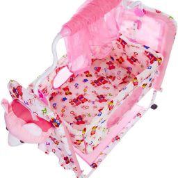 fun baby Newborn Baby Little Nest Bassinet Cradle with Mosquito Net-Canopy and bottle stand Recommened For Cradle For Baby With Net And Swing kids Cradle Baby Cradle Mosquito Net Cradle baby cradle jhula swing image 4