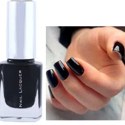 Black Colors High-Shine Long Lasting Non Toxic Professional Nail Polish Black-1