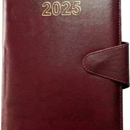 PU Leather Cover Sleek & Stylish 2025 Strap Diary A5 Diary Yes 120 Pages-image-45