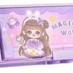 Multifunctional Magic World Lock Compass Box for Girls, Kids Pencil Box for Boys Girls, Magnetic & Passworld Lock Compass Box for Boys Girl Art Plastic Pencil Box-1