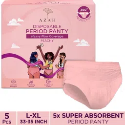 Disposable Period Panties| Peachy New Look | Heavy Flow Coverage | L-XL | Sanitary Pad-picture-16