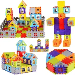 Best Price Happy House Building Blocks Learning/Educational Puzzle Kids Gift Toy-image-48