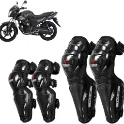 Carbon Black Knee Guard Set Riding Safety Protection Elbow Guard, Knee Guard Free Black-image-88