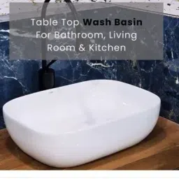 TT-14 Premium Grade Ceramic's White Table Top Wash Basin Table Top Basin-image-7