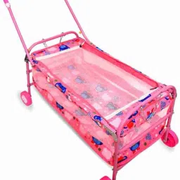 Beautiful Baby Cradle with Canopy and Wheels Bassinet-24
