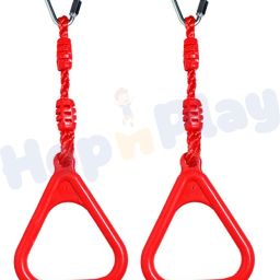 Kids Hanging Triangle Gymnastic Fitness Ring Set - Monkey Bar Rings-26