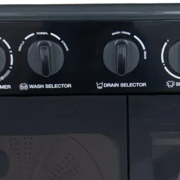 midea 9 kg Semi Automatic Top Load Black, White image 3