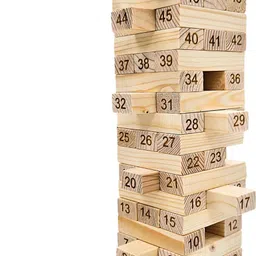 feelto Tumbling Tower Wooden Blocks Game with Dice | Math & Skill Toy for Kids & Adults-picture-47