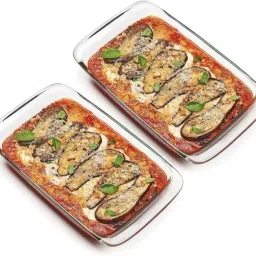 Glass Mixing Bowl Borosilicate Glass Baking Tray (1 L) Transparent Microwave Oven Safe Utensils-7